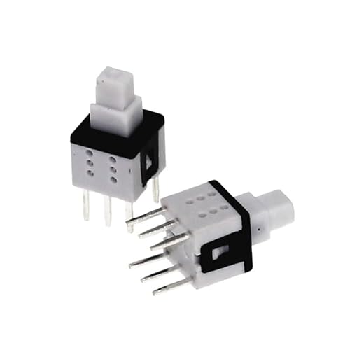 XJTZFJCZU 10 stücke 5,8 * 5,8mm Selbsthemmend Push Tactile Power Schalter Kit 2 3 6 Pin Taste Schalter 5,8x5,8(Ivory) von XJTZFJCZU