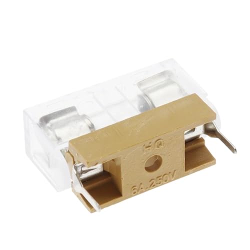 XJTZFJCZU 5 STÜCKE 5 * 20mm 6 * 30mm 250 V Glassicherungshalter Transparent Halter Mit Transparenter Abdeckung Sicherungsblöcke 5X20 MM 6X30 MM Versicherungs-Header(5x20mm,0.1A) von XJTZFJCZU