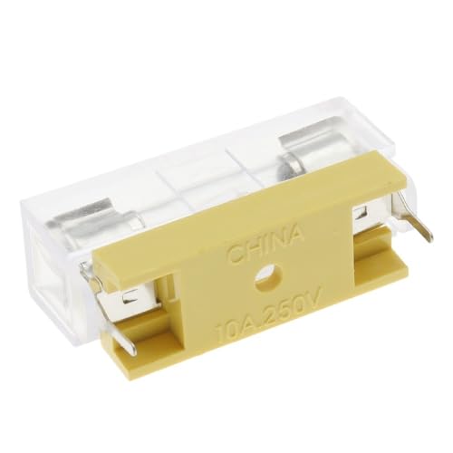 XJTZFJCZU 5 STÜCKE 5 * 20mm 6 * 30mm 250 V Glassicherungshalter Transparent Halter Mit Transparenter Abdeckung Sicherungsblöcke 5X20 MM 6X30 MM Versicherungs-Header(6x30mm,0.75A) von XJTZFJCZU