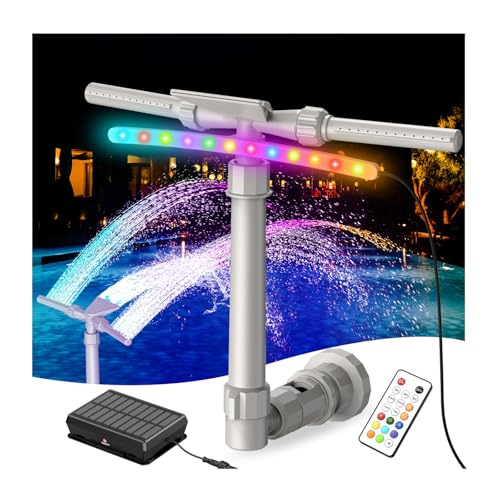 XJUGEZ 3 in 1 Pools Wasserfall Für Aufstellpools Mit Solar-Poollicht - 9 Farben,Springbrunnen für Pool Brunnen Wasserfall zur Abkühlung des Pools,Poolzubehör mit Fernbedienung XJUGEZ 3 in 1 Pools Wasserfall Für Aufstellpools Mit Solar-Poollicht - 9 Farben,Springbrunnen für Pool Brunnen Wasserfall zur Abkühlung des Pools,Poolzubehör mit Fernbedienung von XJUGEZ