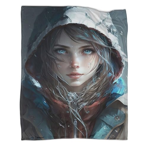 XJYXJC Drucken ICY Anime Survival Outdoor Play Flanelldecke Frühling Reise Überwürfe Decken für Outdoor Camping Erwachsene Fleecedecke 60 x 80 Zoll (150 x 200 cm) von XJYXJC