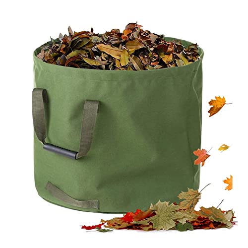 Gartenabfallsack,Garten Abfallsack, Faltbarer Laub-Sack aus robustem Leinengewebe, Selbststehend, Schwerlast, Gartensack, Gartentasche, Rasensack (1) von XJZM