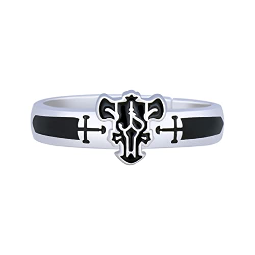 XJruixi Anime Black Clover Quartet Knights Ring Demon Asta Cosplay Adjustable Opening Rings Unisex Jewelry Prop Accessories von XJruixi