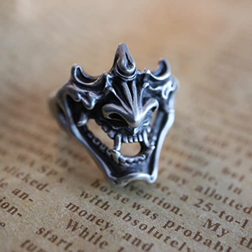 XJruixi Hannya Japanese Prajna Demon Samurai Cosplay Ring Unisex Adjustable Opening Gothic Punk Skeleton Rings Jewelry Accessories von XJruixi