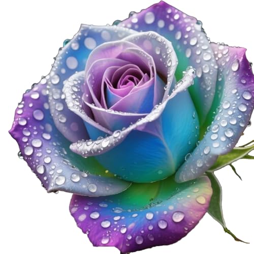 Winterharte mehrjährige，Seltene Rosen，Einfach zu Pflegen，Schnelles Wachstum-mit Auffälligen Blüten (3, D) von XKALKWJA