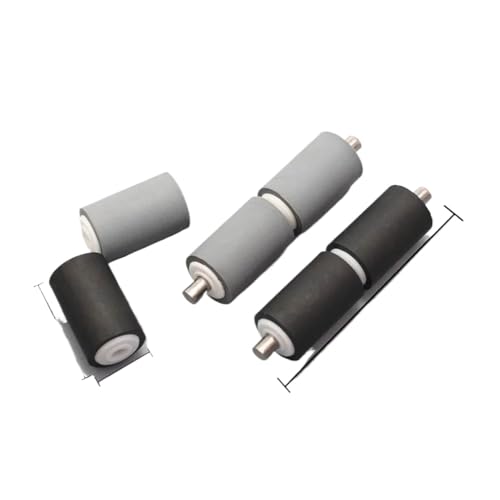 XKBTMIFQ 12 pcs Prise Roller kompatibel mit Tintenstrahldruckern Allwin Yaselan Öko-Lösungsmittel-Drucker Pressrad Kompatibel mit Lösungsmitteldrucker Gummi-Rollen-Ersatzteile(2 Roller with Shaft) von XKBTMIFQ