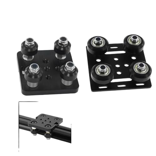 XKBTMIFQ 2020 V-Openbuilds-Räder gegen Set-Set-Schieberplattenscheibe mit 2040 V-Slot-Aluminiumprofilen Kompatibel mit 3D-Druckerteile kompatibel(2040 Pulley kit) von XKBTMIFQ