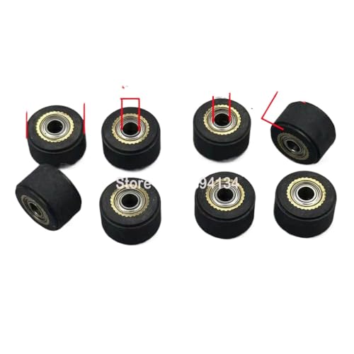 XKBTMIFQ 2pcs kompatible Papierdruckklemmwalzenrad Kompatibel mit Roland VP540 GX-24 GX-500 GS24 GR540 Schnittpflanze Gummi-Druckmaschinenrollen(A 4X10mmX16mm) von XKBTMIFQ
