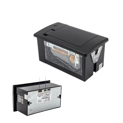 XKBTMIFQ 58mm Thermoseempfänger Drucker Cashhino 58 mit RS232 TTL USB 2 -Zoll -Panel -Mount, kompatibel mit Point of Sale -Systemen(Black - TU -DC5-9V) von XKBTMIFQ