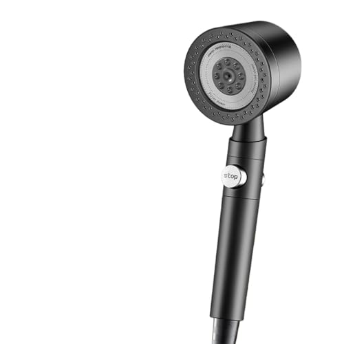 XKBTMIFQ Handheld mit 5 Modi Verstellbarer Sprühfilter -Stopp -Taste Wasser sparen kompatibel mit Standard -Badarmäuren(Grey Shower) von XKBTMIFQ