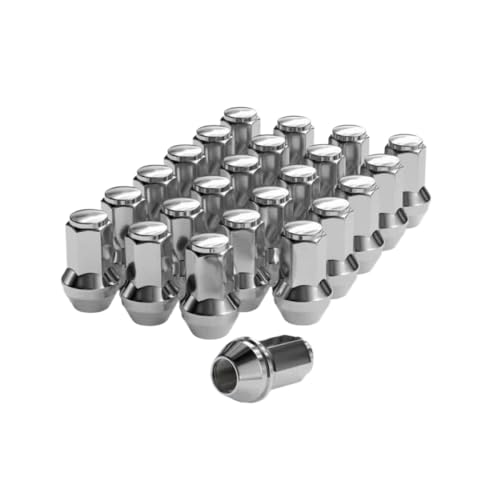 24PCS M14X2 Open End Lug Muts Chrom Universal Fit Ersatzkompatibel mit verschiedenen Modellen Aftermarket Standard -Befestigungselemente von XKBtmCf