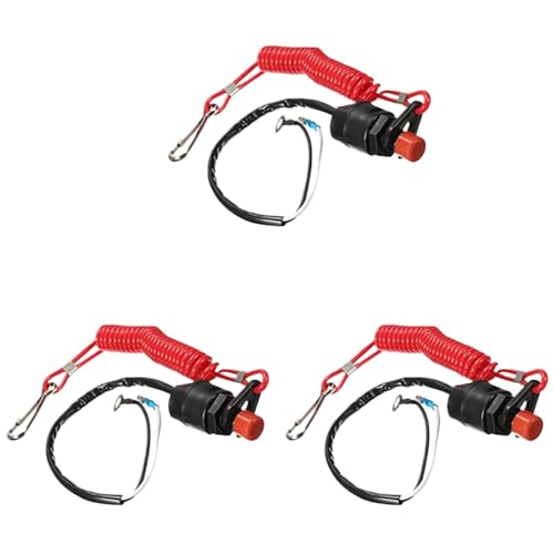 3x Boat Motor Kill Stop Switch kompatibel mit Außenbordmotormodellen Universal Fit von XKBtmCf