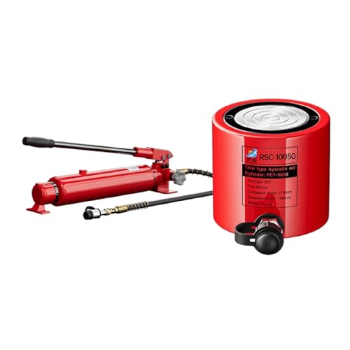 10T-100T Manuelle Hydraulikpumpe, Wagenheber-Kit, Hydraulikheber, Hubzylinder mit automatischem Rückzug(100T/220462lb-2in Stroke) von XKEDNMF