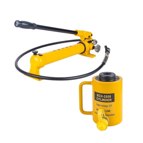 20T/30T Hydraulikheber, for Drücken und Ziehen geeignet, hohler einfachwirkender Hydraulikzylinder(20T-2in Stroke+CP-700 Hand Pump) von XKEDNMF