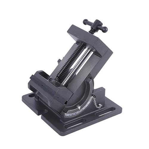 4-Zoll-Schraubstock, kippbare Führung, einfach zu installieren und sicher zu verriegeln, um 90° drehbarer Bohrmaschinenschraubstock(4in) von XKEDNMF