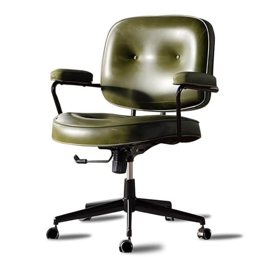 Arbeitsstuhl for Home Office, Computerstuhl mit Armlehnen-Rückenlehne, Stuhl for Gaming, höhenverstellbar, 360° frei drehbar(Green) von XKEDNMF