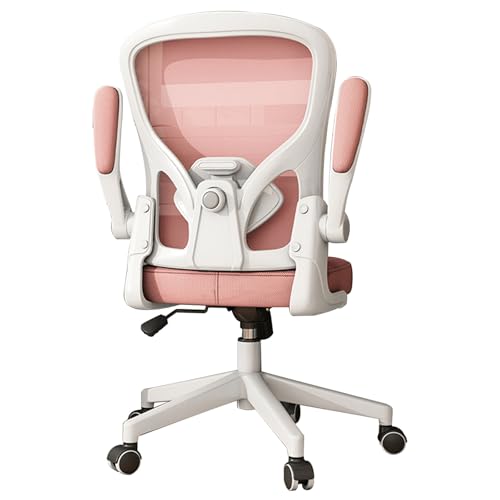 Bequemer Computerstuhl, hochgeklappte Armlehnen und Lordosenstütze, geeignet for Büro, Wohnzimmer, Schlafzimmer, Arbeitszimmer(Gray) von XKEDNMF