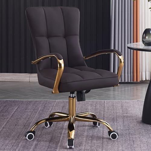 Breiter Schreibtischstuhl mit Rollen, ergonomischer Bürostuhl, geeignet for Zuhause, Büro, Spiele, Studenten(Black) von XKEDNMF