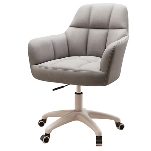 Büro-Hebe- und Drehstuhl, 360 ° drehbarer Arbeitsstuhl, stumme Rollen mit Nylonrädern, geeignet for Büro, Schlafzimmer und Wohnzimmer(Grey-tech fabric) von XKEDNMF