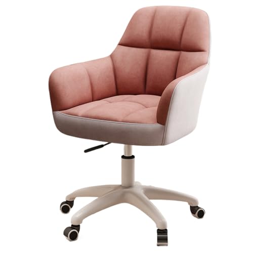 Büro-Hebe- und Drehstuhl, 360 ° drehbarer Arbeitsstuhl, stumme Rollen mit Nylonrädern, geeignet for Büro, Schlafzimmer und Wohnzimmer(Red+grey-tech fabric) von XKEDNMF