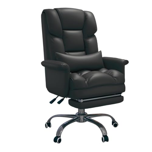 Büro-Hebestuhl, Heimcomputerstuhl, Latexkissen, Senden Sie ein Lendenkissen, Kann Um 135 ° In Einem Großen Winkel Zurückgelehnt Werden, Geeignet for Büro, Wohnzimmer(Black) von XKEDNMF