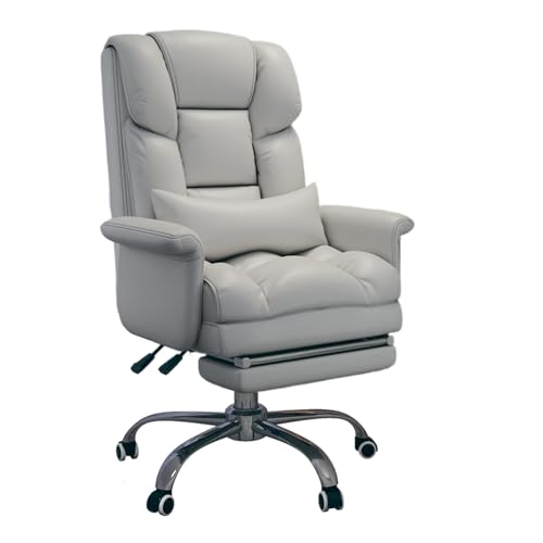 Büro-Hebestuhl, Heimcomputerstuhl, Latexkissen, Senden Sie ein Lendenkissen, Kann Um 135 ° In Einem Großen Winkel Zurückgelehnt Werden, Geeignet for Büro, Wohnzimmer(Gray) von XKEDNMF