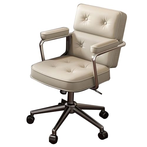 Bürostuhl-Rückenstütze, höhenverstellbar, abgerundete Armlehnen, 360°-Drehgelenk, ergonomischer Gaming-Stuhl for Büro, Arbeitszimmer, Wohnzimmer, Schlafzimmer(Beige) von XKEDNMF