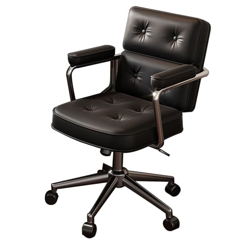 Bürostuhl-Rückenstütze, höhenverstellbar, abgerundete Armlehnen, 360°-Drehgelenk, ergonomischer Gaming-Stuhl for Büro, Arbeitszimmer, Wohnzimmer, Schlafzimmer(Black) von XKEDNMF