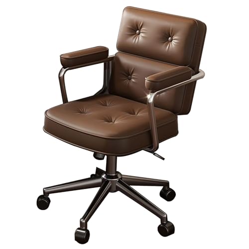Bürostuhl-Rückenstütze, höhenverstellbar, abgerundete Armlehnen, 360°-Drehgelenk, ergonomischer Gaming-Stuhl for Büro, Arbeitszimmer, Wohnzimmer, Schlafzimmer(Brown) von XKEDNMF