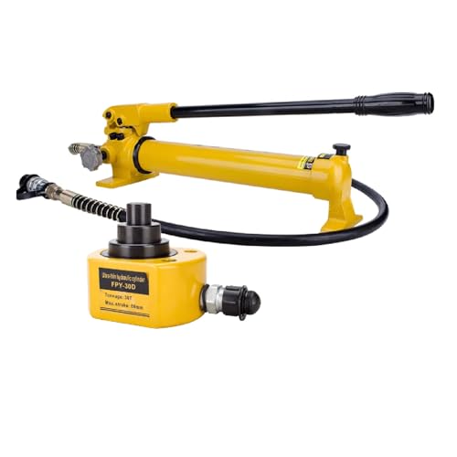 CP-700 Manuelle hydraulische Handpumpe, Flachheber, Hub-Industrie-Mikrohydraulikzylinder, Flachheber-Antriebssatz(30T jack+CP-700 hand pump) von XKEDNMF