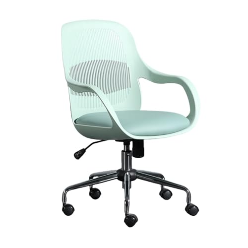 Drehbarer Computerstuhl, Gepolsterter Bürostuhl, Ergonomischer, Höhenverstellbarer, Mit Armlehnen, for Wohnzimmer, Büro(Green) von XKEDNMF