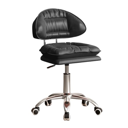 Drehstuhl mit verstellbarer Rückenlehne, mit Sitzkissen aus Schwamm, 360 ° drehbar, frei hebend, geeignet for Büro, Wohnzimmer(Black) von XKEDNMF