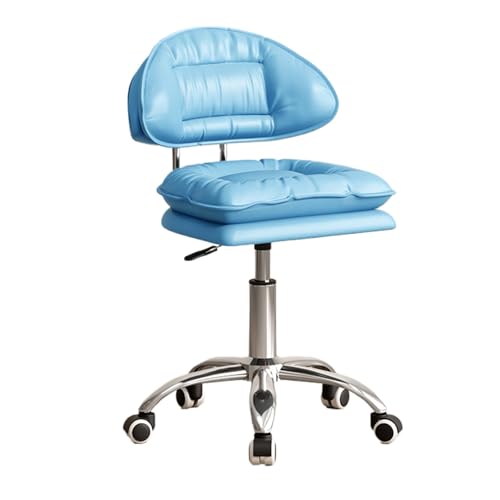Drehstuhl mit verstellbarer Rückenlehne, mit Sitzkissen aus Schwamm, 360 ° drehbar, frei hebend, geeignet for Büro, Wohnzimmer(Blue) von XKEDNMF