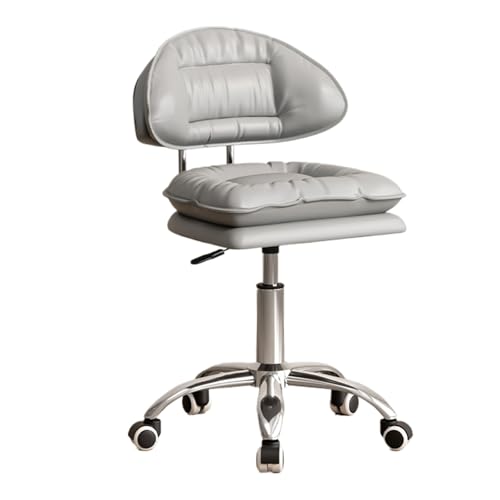 Drehstuhl mit verstellbarer Rückenlehne, mit Sitzkissen aus Schwamm, 360 ° drehbar, frei hebend, geeignet for Büro, Wohnzimmer(Light Grey) von XKEDNMF