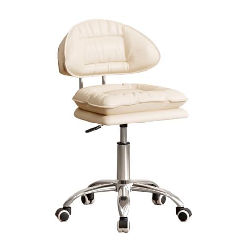 Drehstuhl mit verstellbarer Rückenlehne, mit Sitzkissen aus Schwamm, 360 ° drehbar, frei hebend, geeignet for Büro, Wohnzimmer(White) von XKEDNMF