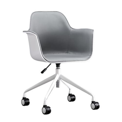 Ergonomischer Bürostuhl, Beine Aus Kohlenstoffstahl, Tragfähigkeit Von 250 Kg, Geeignet For Büros, Schlafzimmer(Grey+white) von XKEDNMF