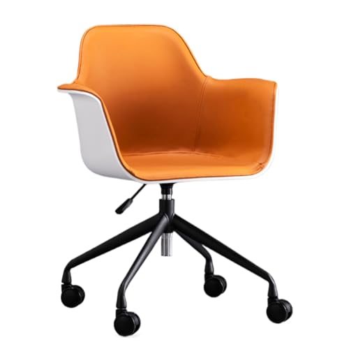 Ergonomischer Bürostuhl, Beine Aus Kohlenstoffstahl, Tragfähigkeit Von 250 Kg, Geeignet For Büros, Schlafzimmer(Orange+black) von XKEDNMF