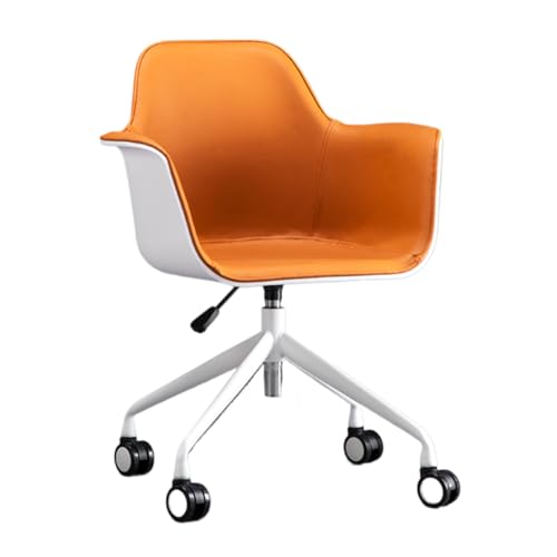 Ergonomischer Bürostuhl, Beine Aus Kohlenstoffstahl, Tragfähigkeit Von 250 Kg, Geeignet For Büros, Schlafzimmer(Orange+white) von XKEDNMF