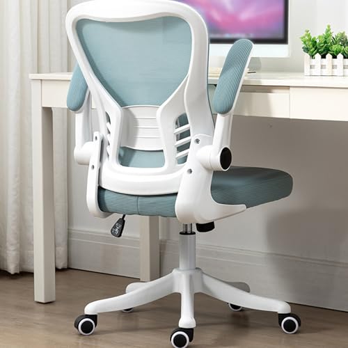 Ergonomischer Bürostuhl aus Netzstoff, Computerstuhl mit Rückenlehne, geeignet for Büro, Schlafzimmer, Wohnzimmer(Blue) von XKEDNMF