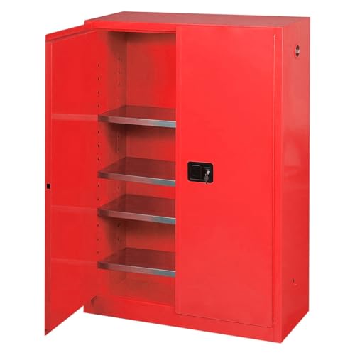 Feuerfester Chemikalienschrank, 65" H x 43" B x 18" T, feuerfester Schrank, 45 Gallonen Lagerschrank for brennbare Flüssigkeiten, von XKEDNMF