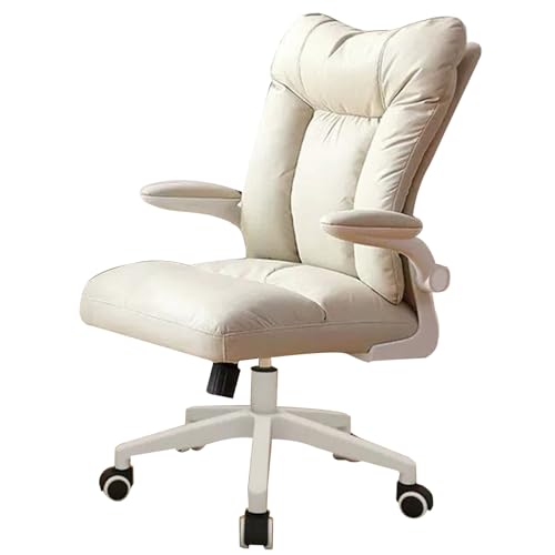 Gaming-Bürostühle for Erwachsene, Chefsessel, kratzfester Stoff, mit Armlehnen und Rollen, for Büro, Arbeitszimmer, Geschäft, Schlafzimmer, Wohnzimmer(Beige) von XKEDNMF