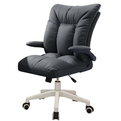 Gaming-Bürostühle for Erwachsene, Chefsessel, kratzfester Stoff, mit Armlehnen und Rollen, for Büro, Arbeitszimmer, Geschäft, Schlafzimmer, Wohnzimmer(Dark grey) von XKEDNMF