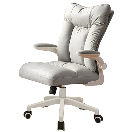 Gaming-Bürostühle for Erwachsene, Chefsessel, kratzfester Stoff, mit Armlehnen und Rollen, for Büro, Arbeitszimmer, Geschäft, Schlafzimmer, Wohnzimmer(Light grey) von XKEDNMF