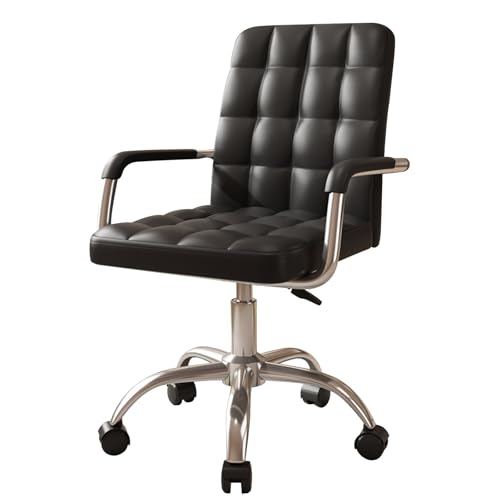 Gaming-Stuhl mit Rollen und Armlehnen, höhenverstellbar, bequem for langes Sitzen, for Büro, Wohnzimmer, Schlafzimmer(Black) von XKEDNMF