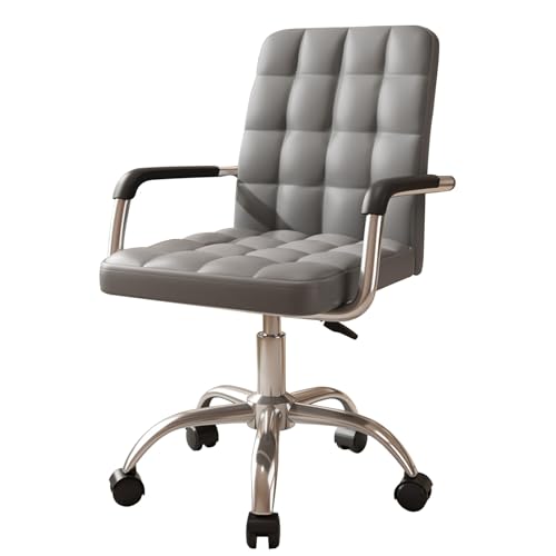 Gaming-Stuhl mit Rollen und Armlehnen, höhenverstellbar, bequem for langes Sitzen, for Büro, Wohnzimmer, Schlafzimmer(Gray) von XKEDNMF