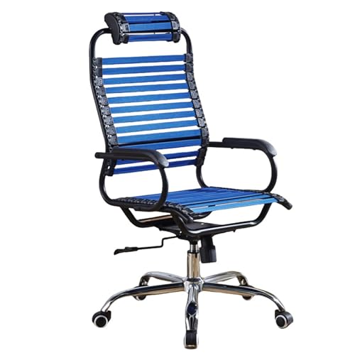 Hebe- und Drehstuhl, Computerstuhl, stabile Fußstütze aus Stahl, geeignet for Büro, Wohnzimmer, Arbeitszimmer(Blue) von XKEDNMF