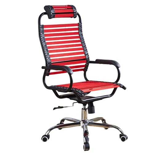 Hebe- und Drehstuhl, Computerstuhl, stabile Fußstütze aus Stahl, geeignet for Büro, Wohnzimmer, Arbeitszimmer(Red) von XKEDNMF