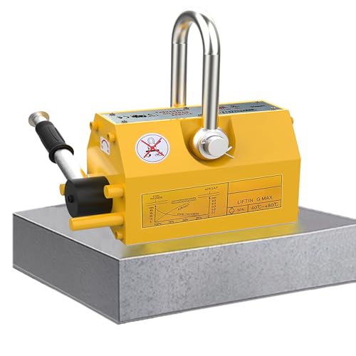 Hochleistungs-Permanent-Hebemagnete, Magnetheber for Hebezeuge, Werkstattkrane, Hebeplatte aus Stahl, rund(4400lb/2 Ton) von XKEDNMF