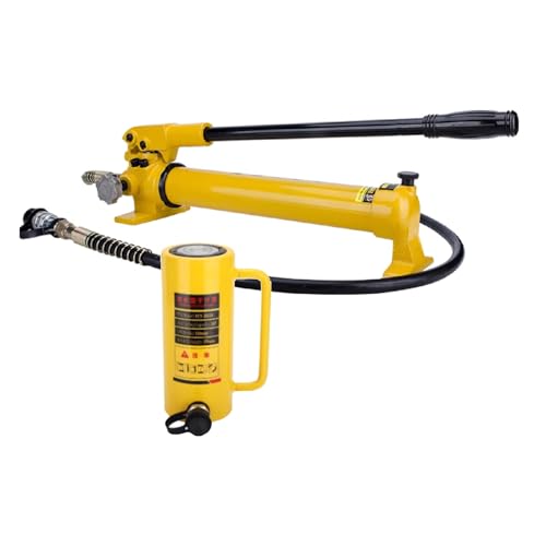 Hydraulischer Zylinderheber, Heber mit Handpumpe, Heber mit automatischem Rückzug, 150 mm/6 Zoll Hub, Stahl und andere Industrien(20T jack+CP-700 hand pump) von XKEDNMF