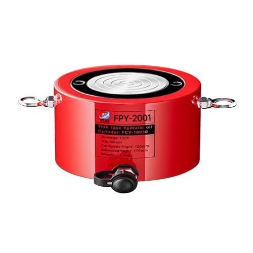 Industrielle Hydraulikheber, Flachheber mit einem Hub von 0,82 Zoll/21 mm, Flachheber, Heber mit automatischem Rückzug(200T/440924lb-0.82" Stroke) von XKEDNMF